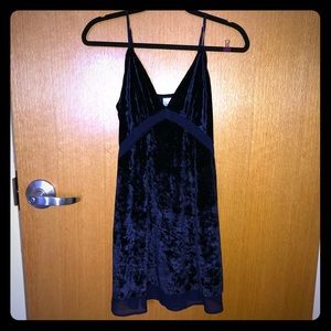 Blue velvet dress